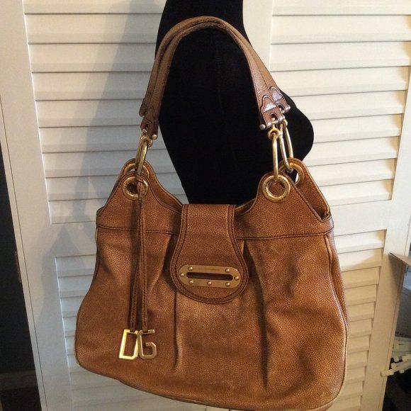 Auth. Dolce & Gabbana Camel Leather Shoulder Bag - Picture 10 of 15